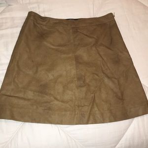 Brown suede skirt